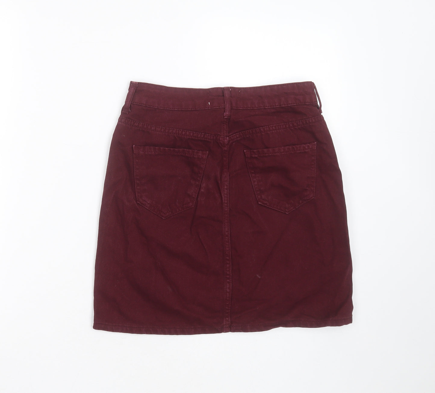 New Look Womens Purple  Cotton Mini Skirt Size 8