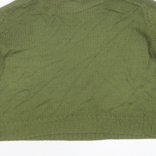 Divided by H&M Womens Green Round Neck  Acrylic Pullover Jumper Size XS