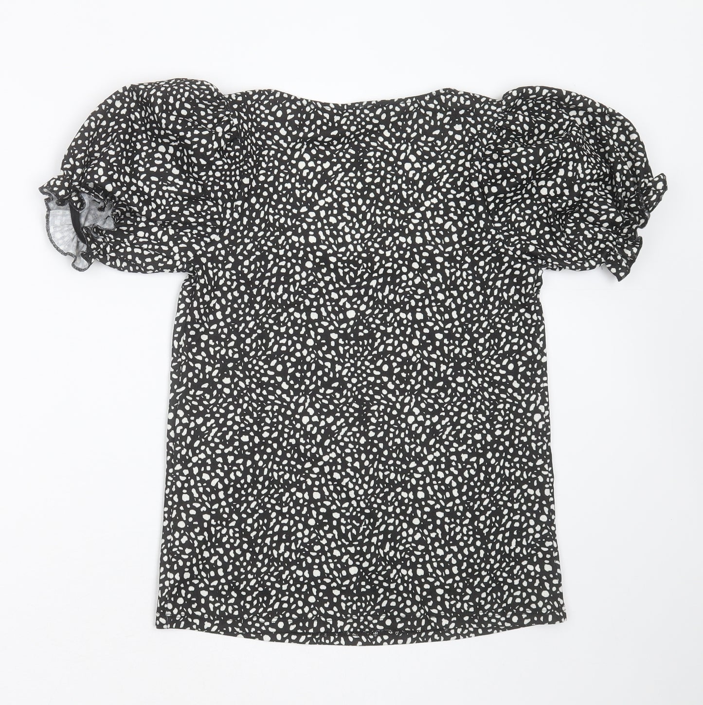 River Island Womens Black  Polyester Basic Blouse Size 6 Square Neck