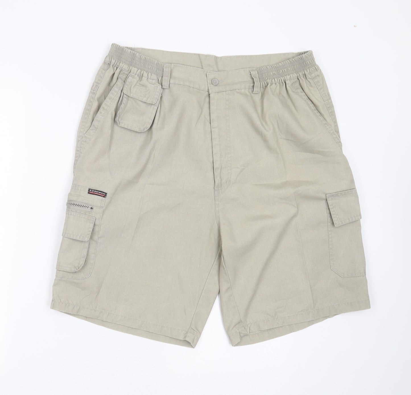 jintao  Mens Green  Cotton Cargo Shorts Size 2XL L9 in Regular Zip