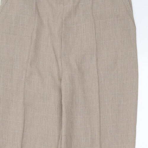 Preworn Womens Beige  Polyester Blend Trousers  Size 36 in L27 in Regular