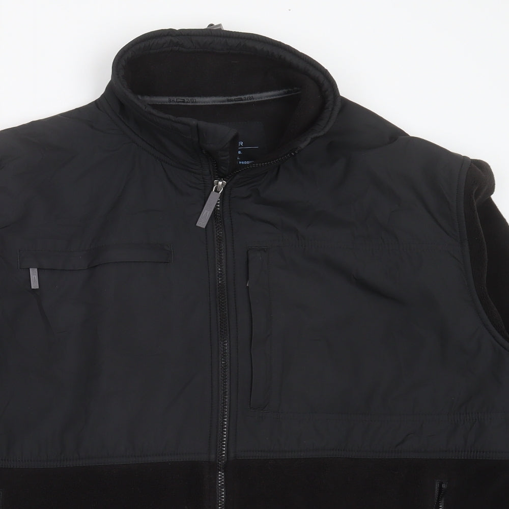 Marks and Spencer Womens Black High Neck  Polyester Full Zip Jumper Size L