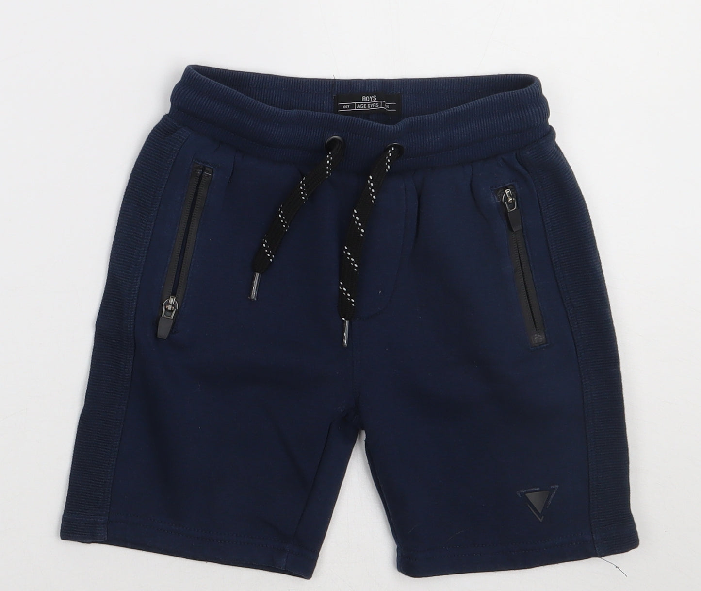 NEXT Boys Blue  Cotton Sweat Shorts Size 6 Years  Regular Tie