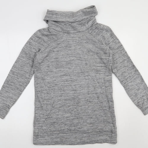 NEXT Womens Grey  Polyester Jumper Dress  Size 12  Roll Neck Pullover