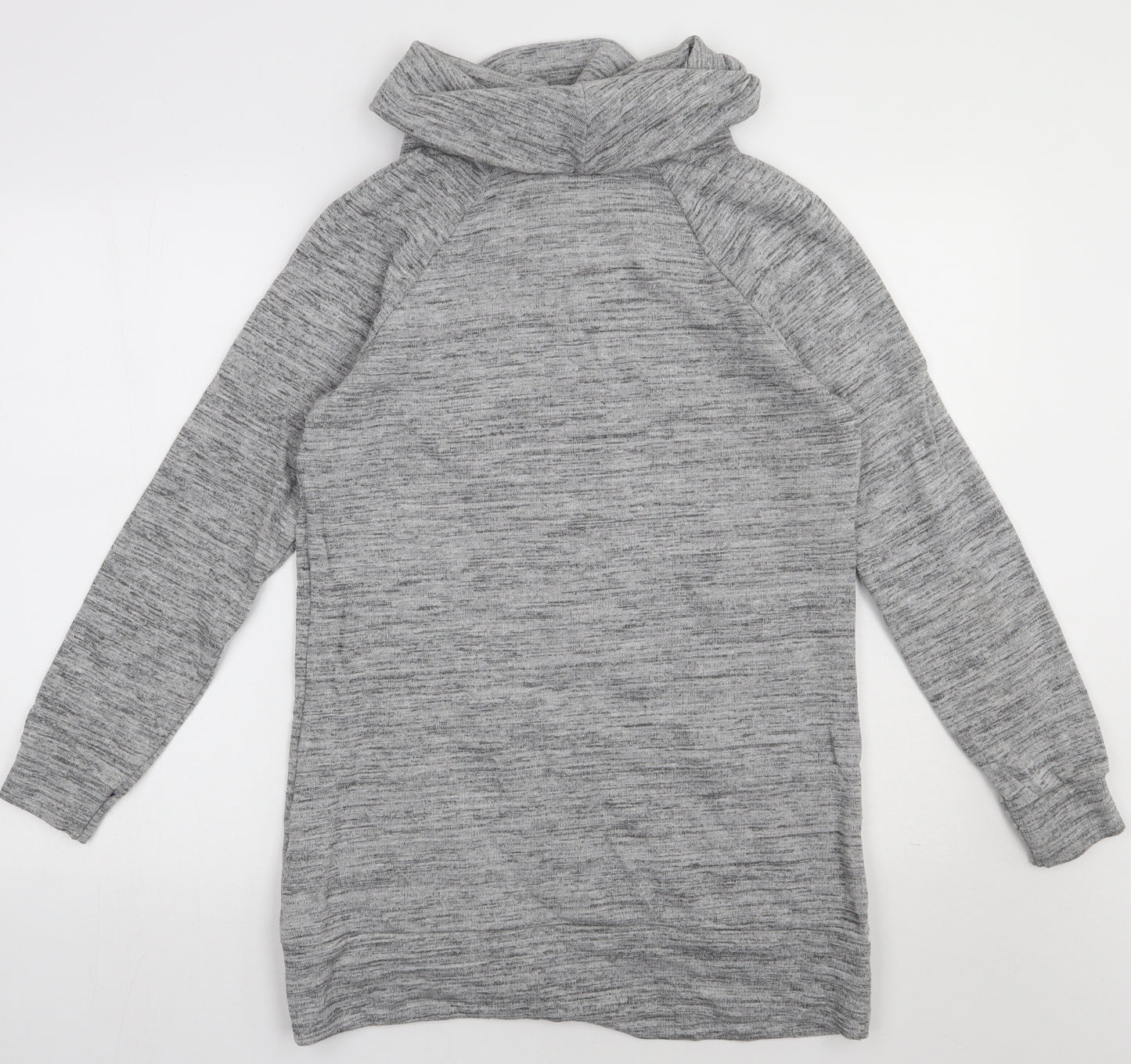 NEXT Womens Grey  Polyester Jumper Dress  Size 12  Roll Neck Pullover