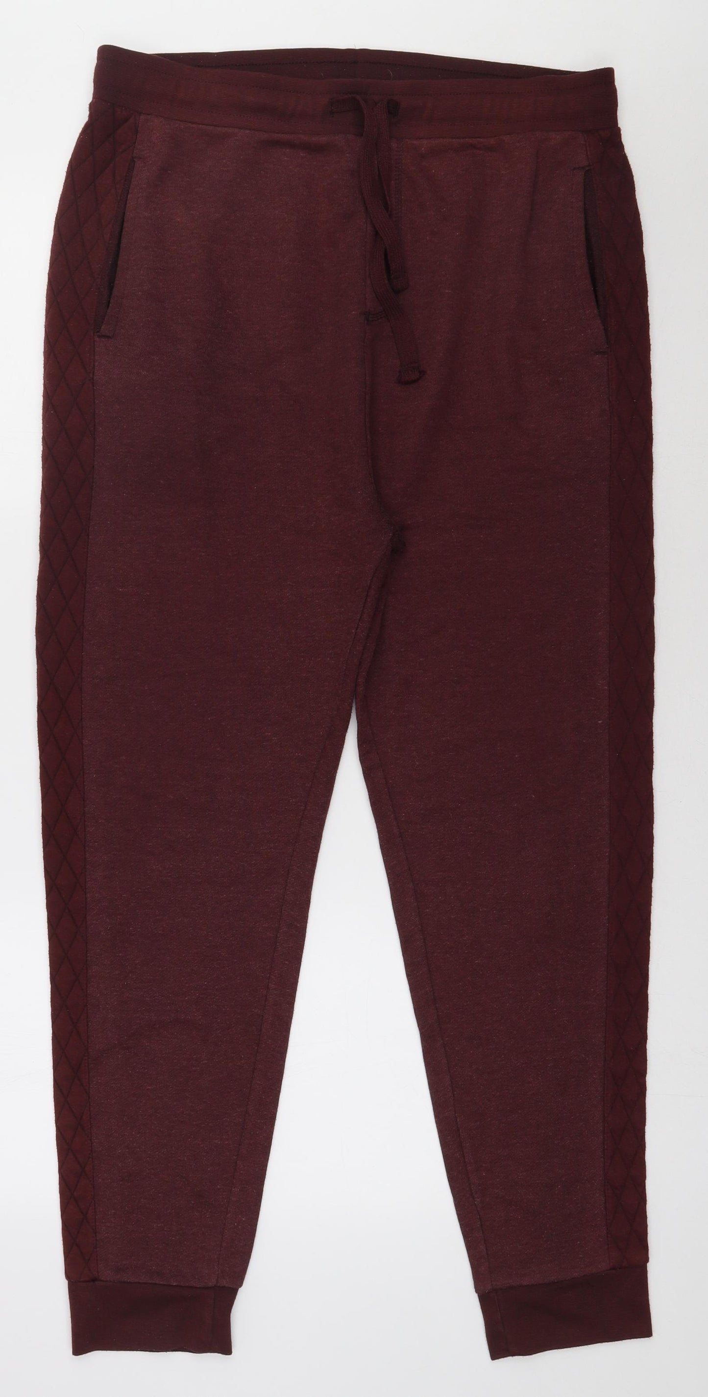 RT Mens Purple  Polyester Jogger Trousers Size XL L34 in Regular Tie