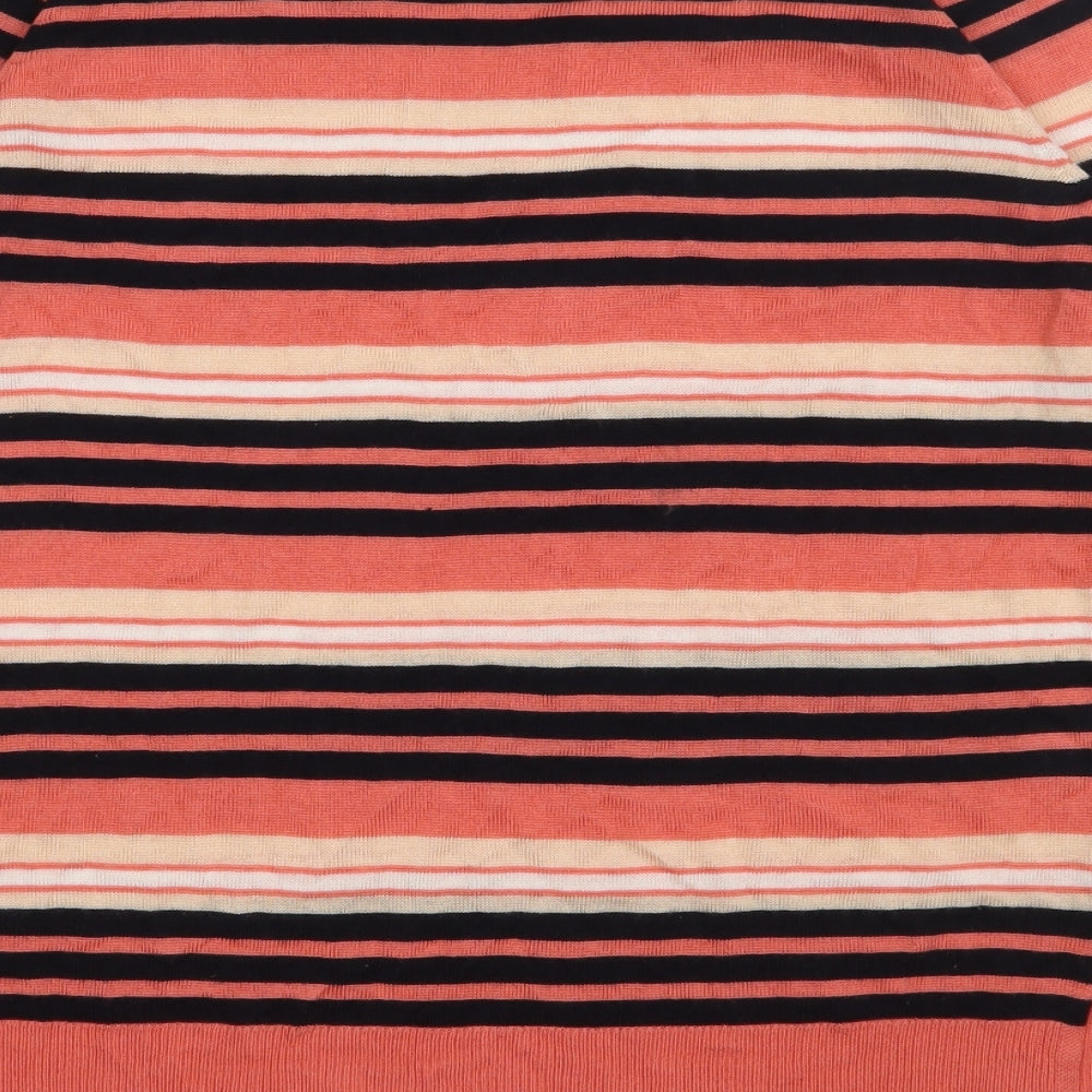 Primark Womens Pink Striped Acrylic Pullover Sweatshirt Size 12  Pullover