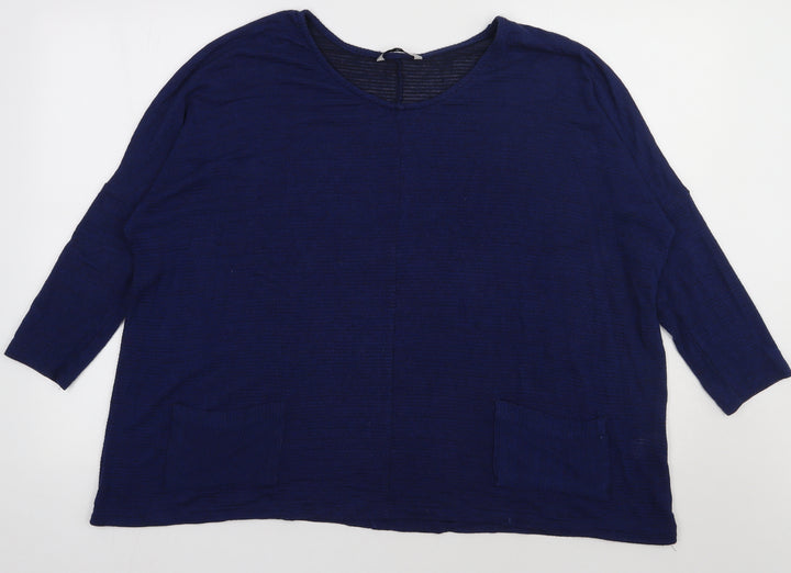 sainsburys Womens Blue Polyester Pullover Sweatshirt Size 12 Pullover