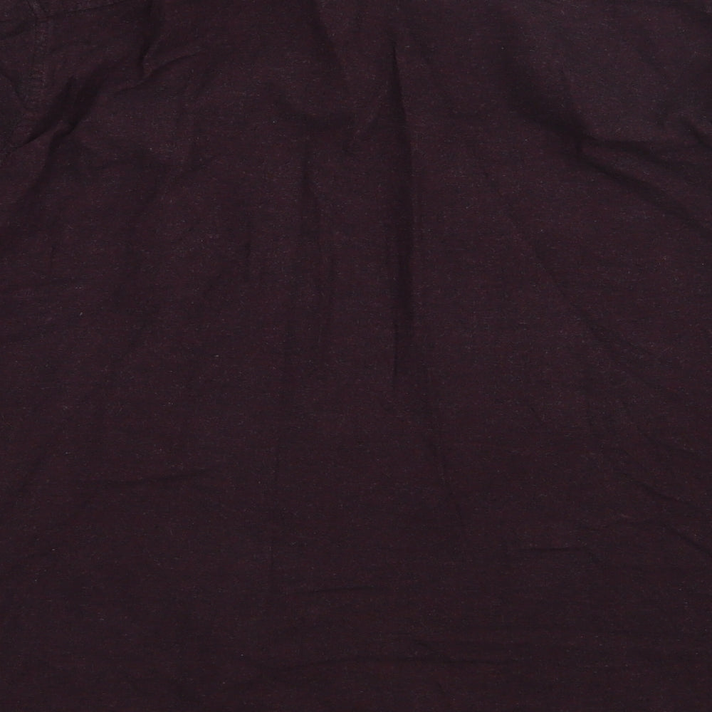 Topman Mens Purple  Cotton  Button-Up Size L Collared Button