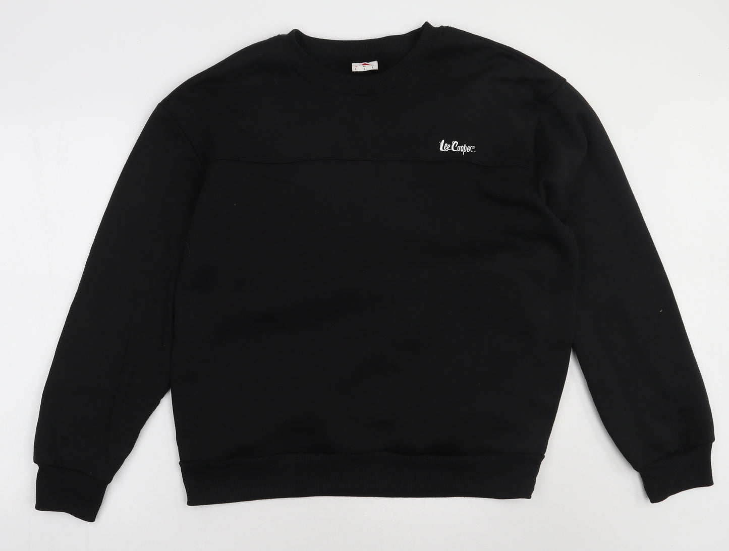 Lee Cooper Mens Black  Polyester Pullover Sweatshirt Size L