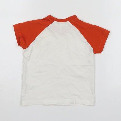 Matalan Boys White  Cotton Basic T-Shirt Size 12-18 Months Round Neck Pullover