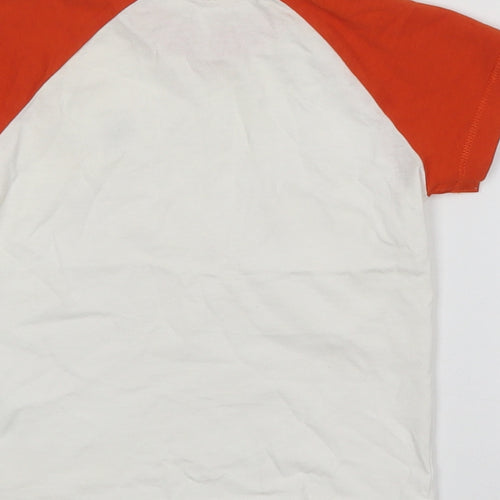 Matalan Boys White  Cotton Basic T-Shirt Size 12-18 Months Round Neck Pullover