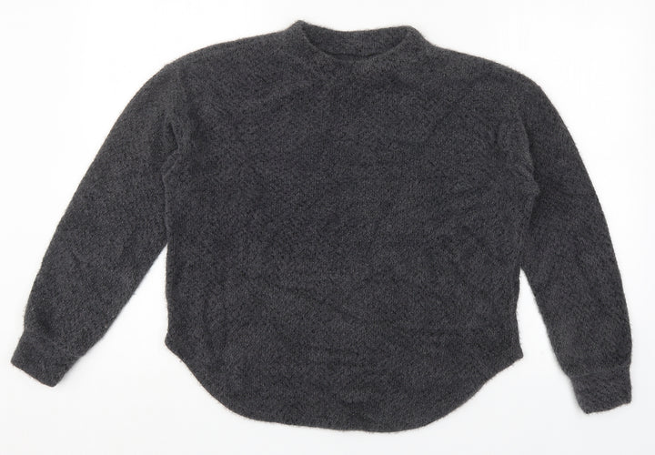 Hollister Womens Grey Round Neck Polyester Pullover Jumper Size S
