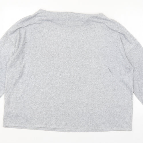 F&F Womens Grey Boat Neck  Polyester Pullover Jumper Size 22