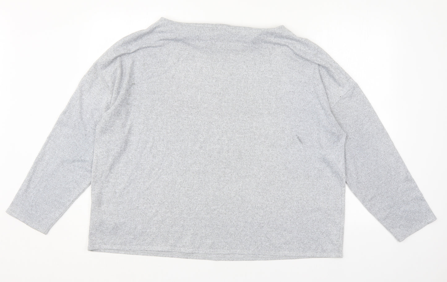 F&F Womens Grey Boat Neck  Polyester Pullover Jumper Size 22