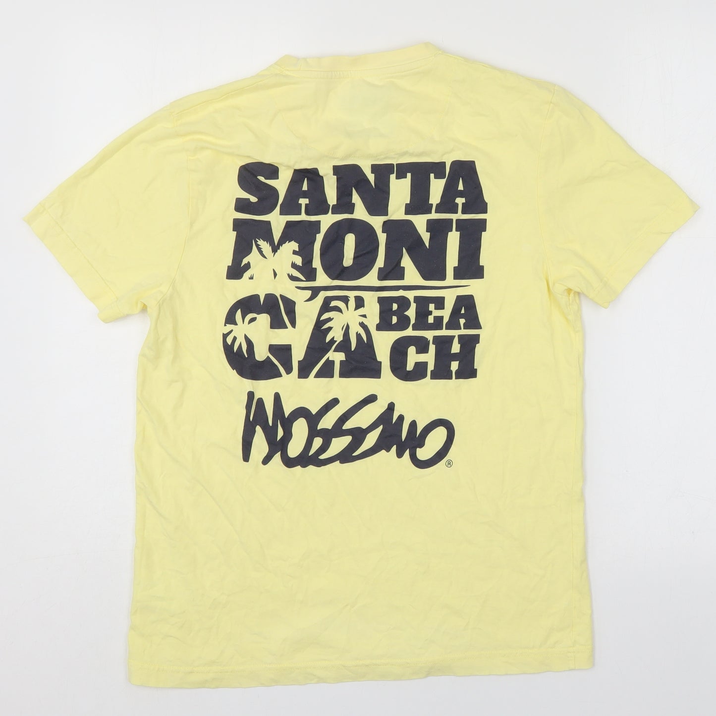 Mossimo Mens Yellow  Cotton  T-Shirt Size L Round Neck