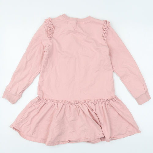 SheIn Girls Pink  Cotton Pullover Sweatshirt Size 10 Years  Pullover - Cute Kitty