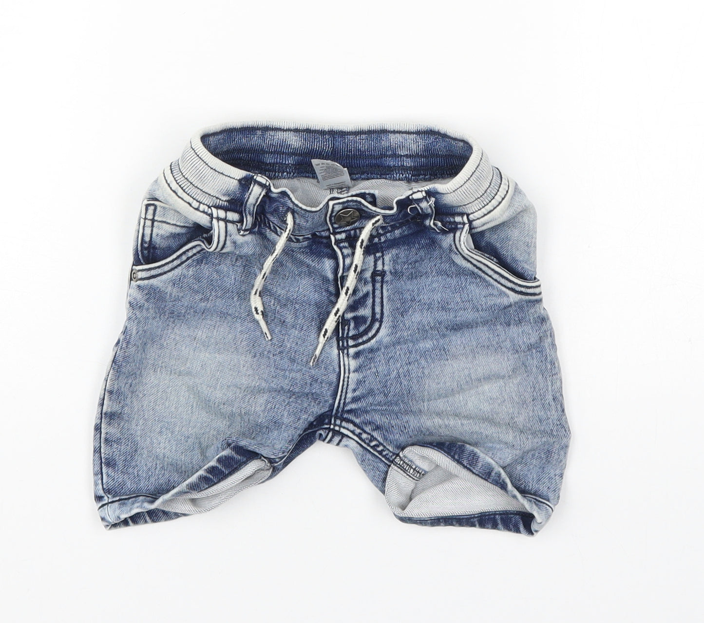 TU Boys Blue  Cotton Cropped Jeans Size 18-24 Months  Drawstring