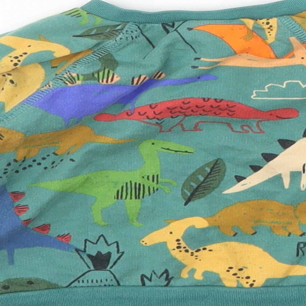 NEXT Boys Green Geometric Cotton Pullover Jumper Size 9-12 Months  Pullover - Dinosaur Print