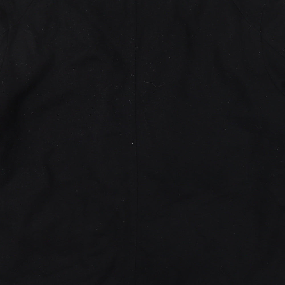 Jeff Banks Mens Black   Overcoat Coat Size 2XL  Zip