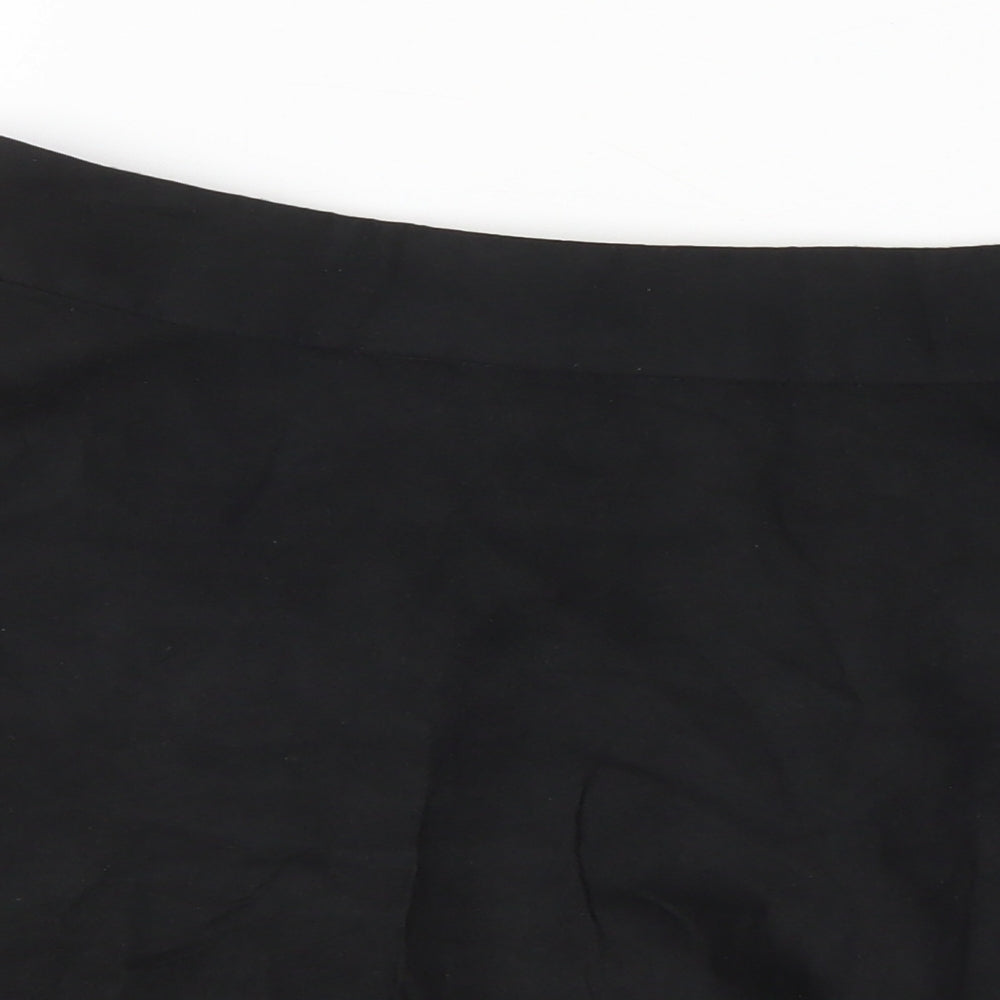 Cameo Rose Womens Black  Cotton Flare Skirt Size 10   Zip