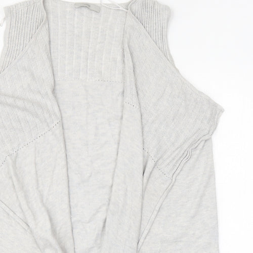 George Womens Grey V-Neck  Acrylic Cape Jumper Size 16