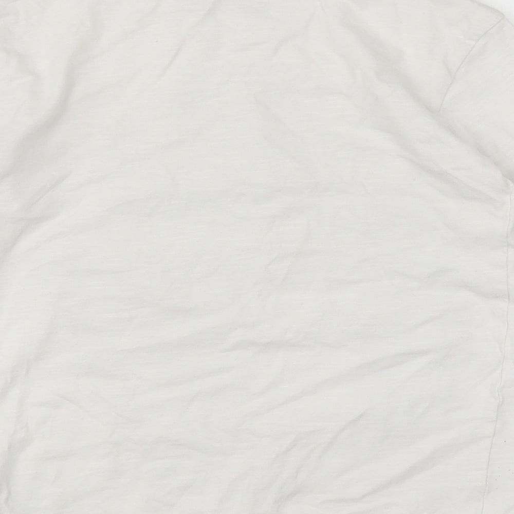 NEXT Boys White  Cotton Basic T-Shirt Size 9 Years Round Neck Pullover - Gorilla