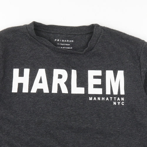 Primark Boys Grey  Cotton Pullover Sweatshirt Size 11-12 Years  Pullover - Harlem