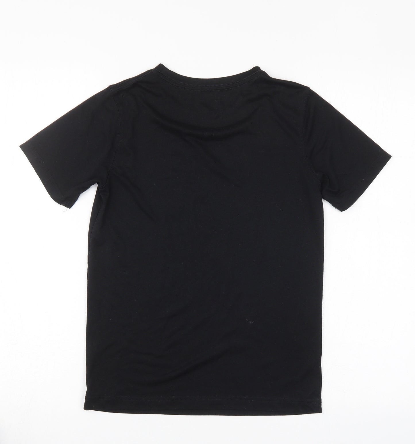 Nike Boys Black  Polyester Basic T-Shirt Size M Round Neck Pullover