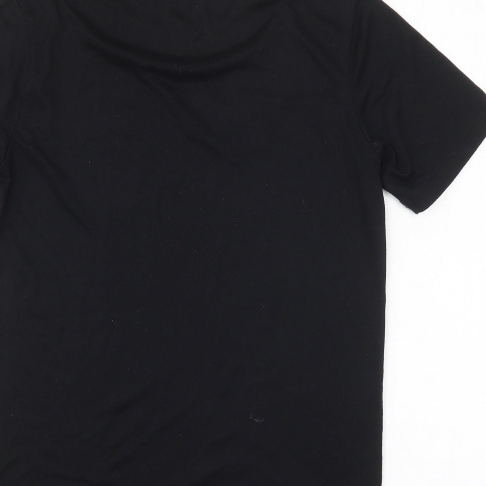 Nike Boys Black  Polyester Basic T-Shirt Size M Round Neck Pullover