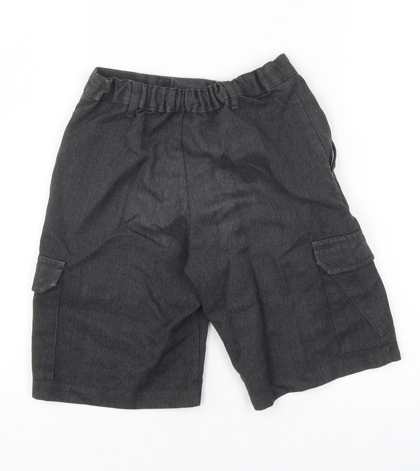 Marks and Spencer Boys Grey  Polyester Bermuda Shorts Size 8 Years  Regular Zip