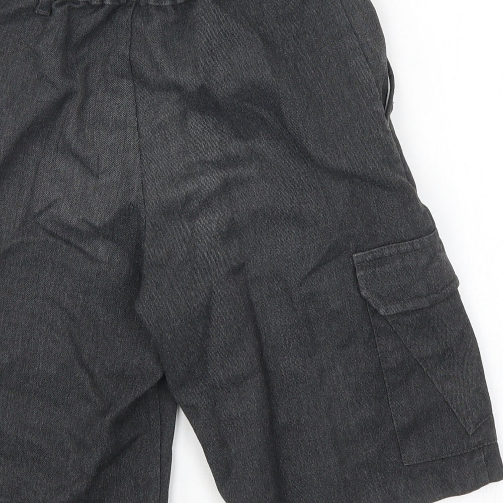 Marks and Spencer Boys Grey  Polyester Bermuda Shorts Size 8 Years  Regular Zip