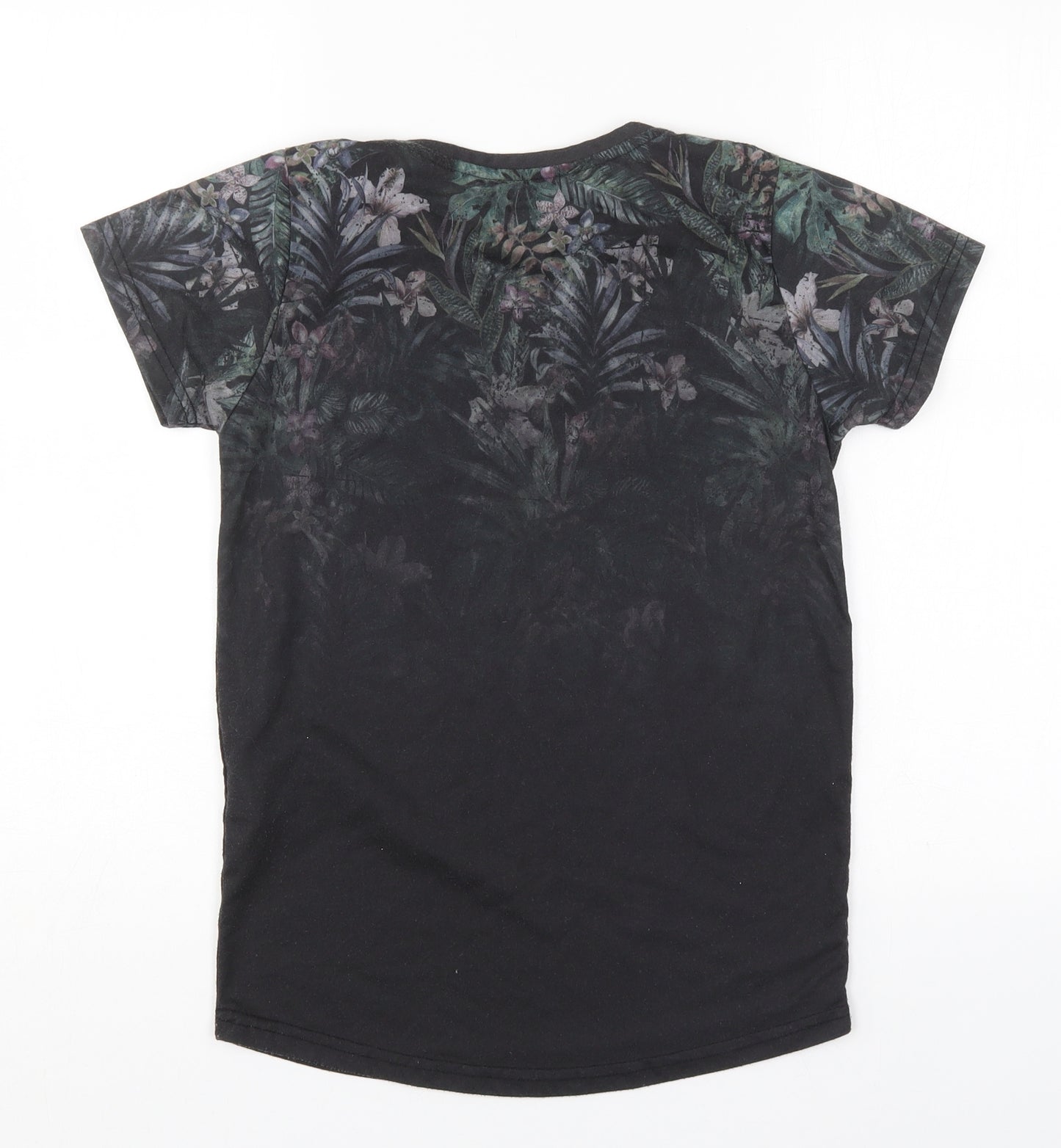 Primark Boys Black  Polyester Basic T-Shirt Size 10-11 Years Round Neck Pullover - New York City