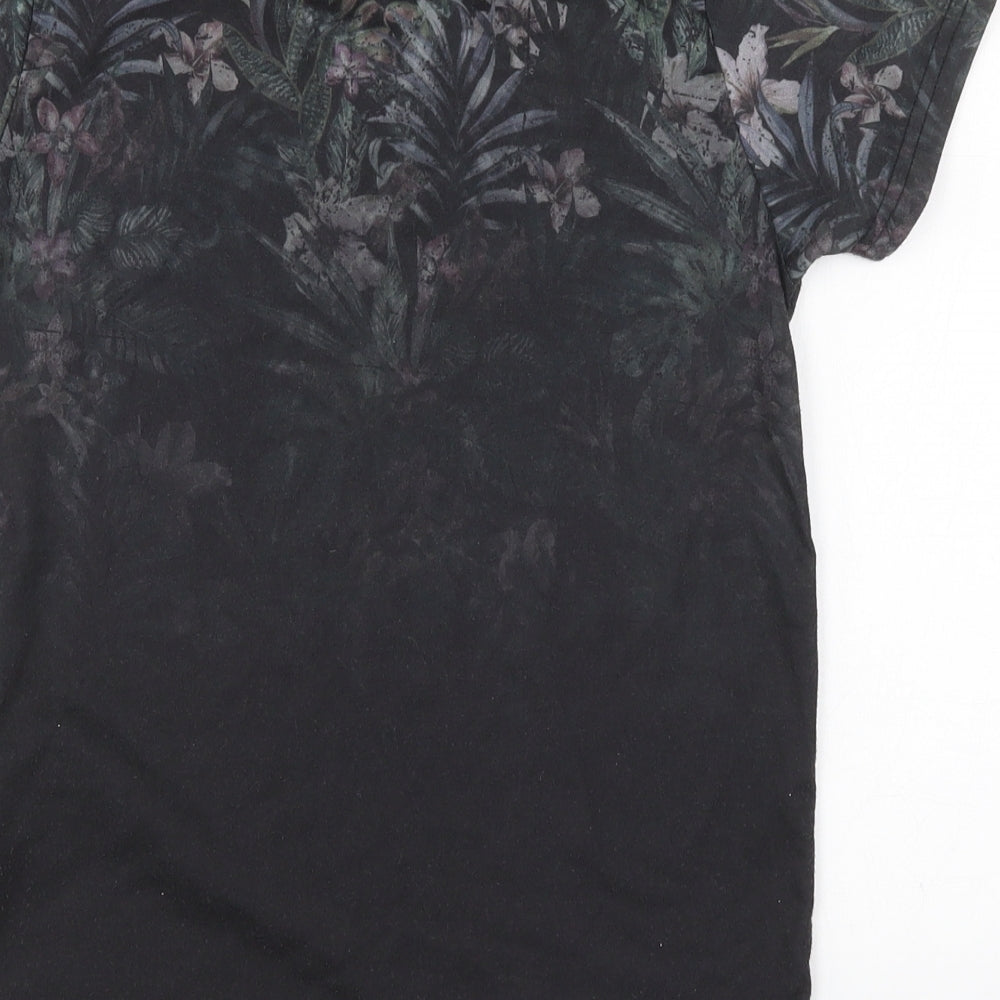 Primark Boys Black  Polyester Basic T-Shirt Size 10-11 Years Round Neck Pullover - New York City