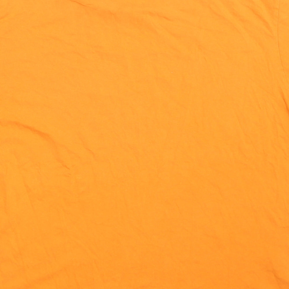 Primark Mens Orange  Cotton  T-Shirt Size XL Crew Neck
