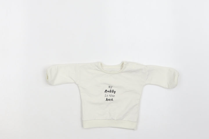 George Baby White  Polyester Pullover Jumper Size 0-3 Months  Snap - My daddy