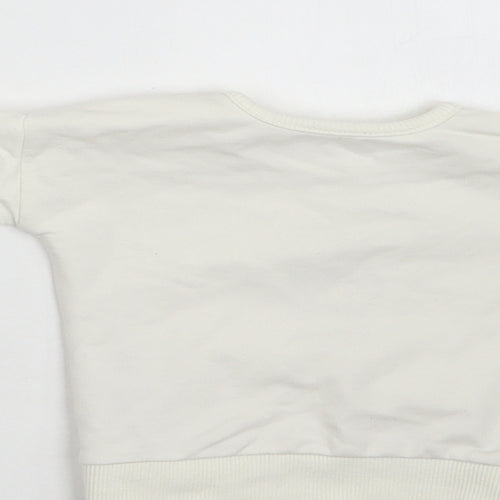 George Baby White  Polyester Pullover Jumper Size 0-3 Months  Snap - My daddy