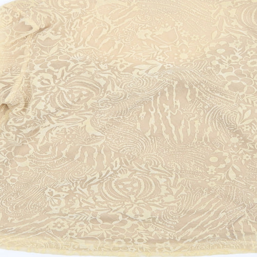 NEXT Womens Beige Paisley Polyester Basic Blouse Size 16 Round Neck