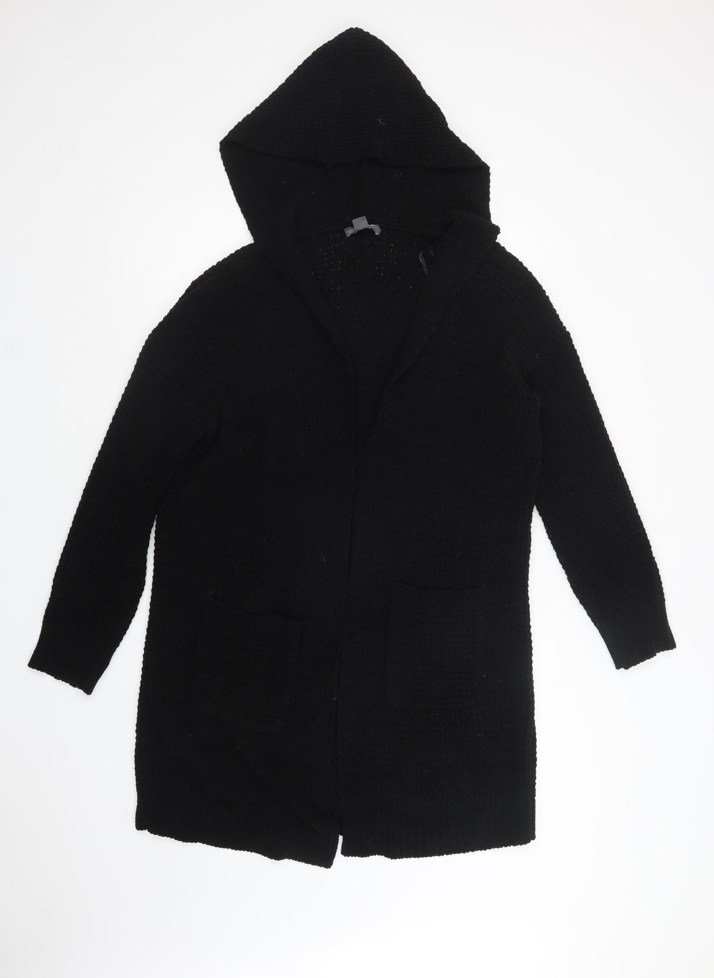 Primark Womens Black V-Neck  Polyester Cardigan Jumper Size M