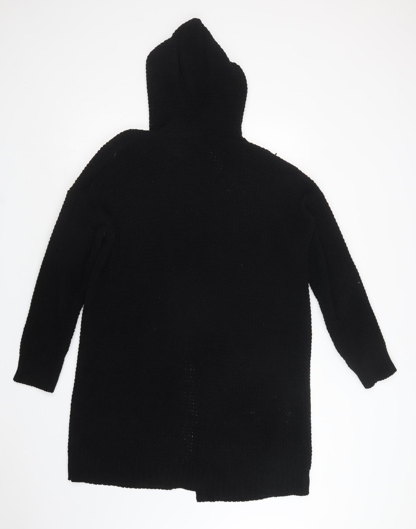 Primark Womens Black V-Neck  Polyester Cardigan Jumper Size M