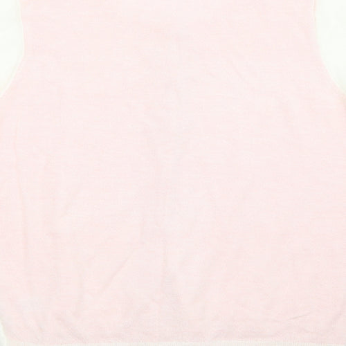 Damsel in a Dress Womens Pink Crew Neck  Acrylic Cardigan Jumper Size M