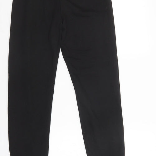 PRETTYLITTLETHING Womens Black  Cotton Jogger Trousers Size 8 L29 in Regular