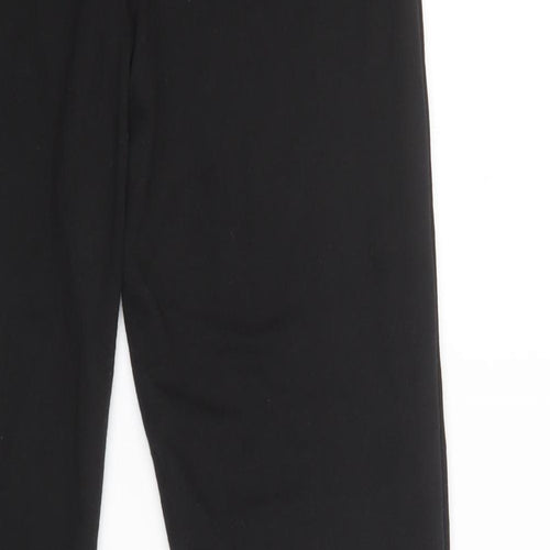 PRETTYLITTLETHING Womens Black  Cotton Jogger Trousers Size 8 L29 in Regular