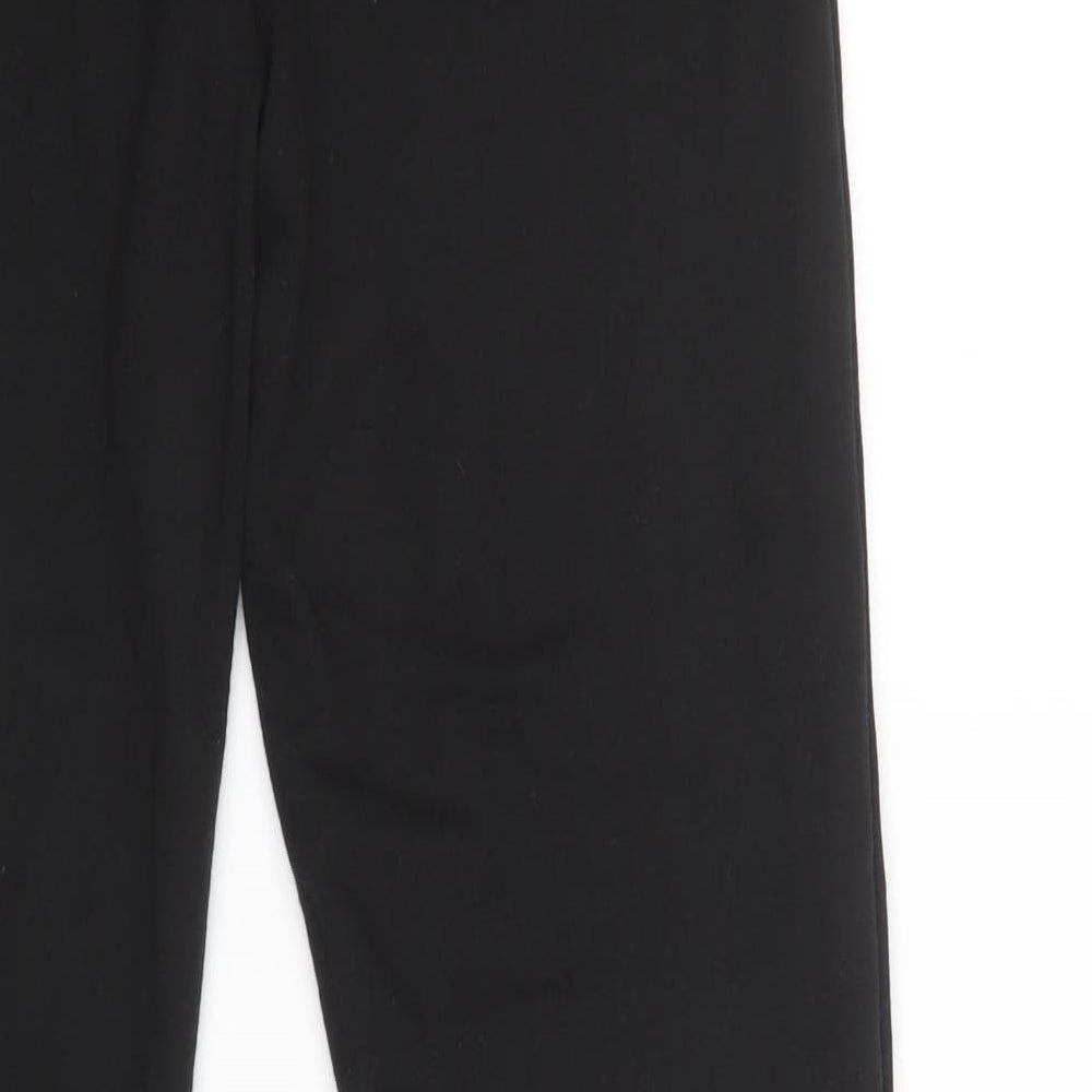 PRETTYLITTLETHING Womens Black  Cotton Jogger Trousers Size 8 L29 in Regular