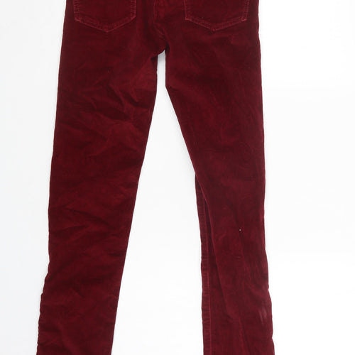 Pilcro Womens Purple  Cotton Trousers  Size 6 L31 in Regular Button