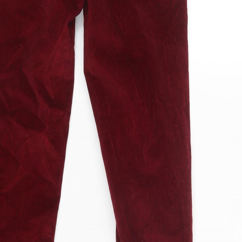 Pilcro Womens Purple  Cotton Trousers  Size 6 L31 in Regular Button