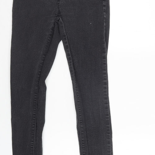Boohoo Womens Black  Viscose Skinny Jeans Size 8 L28 in Regular Button