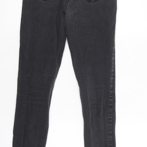 Boohoo Womens Black  Viscose Skinny Jeans Size 8 L28 in Regular Button