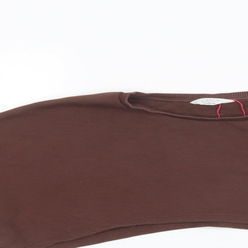 Candy Couture Girls Brown  Cotton Pullover Sweatshirt Size 15 Years   - Cropped