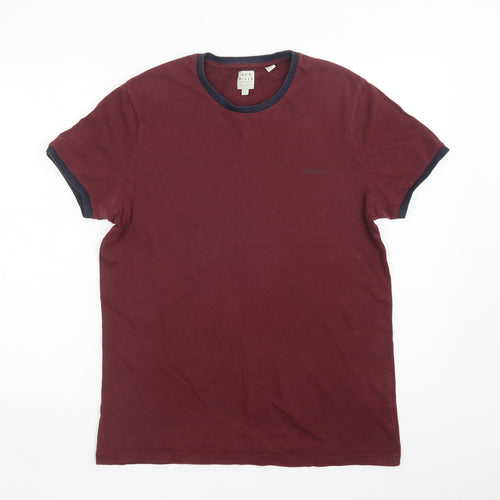 Jack Wills` Mens Purple  Cotton  T-Shirt Size S Crew Neck